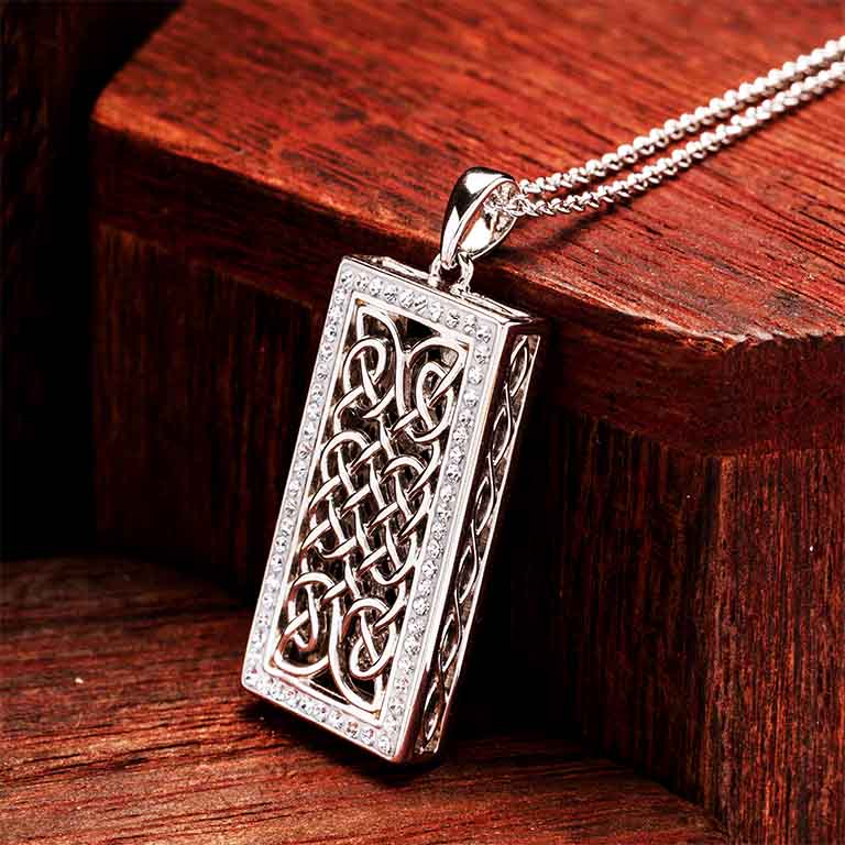 Sterling Silver Celtic Ingot Necklace