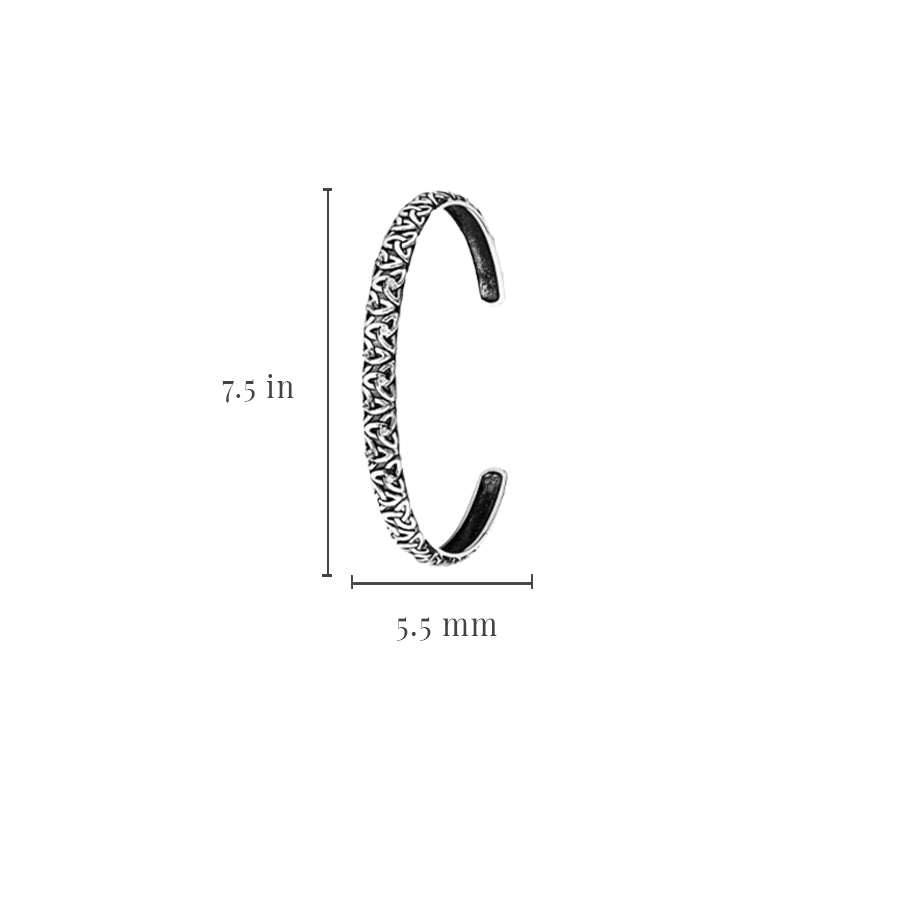 Sterling Silver Trinity Knot Bangle