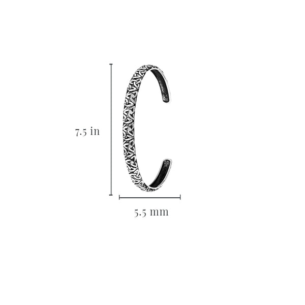 Sterling Silver Trinity Knot Bangle