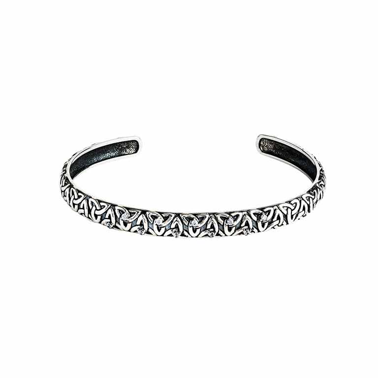 Sterling Silver Trinity Knot Bangle