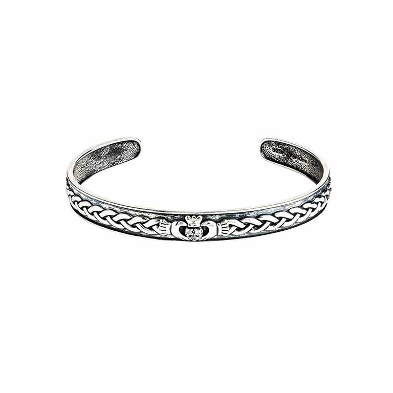 Sterling Silver Claddagh Bangle