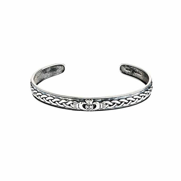 Sterling Silver Claddagh Bangle