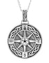Sterling Silver Men’s Celtic Compass North Star Polaris Necklace - Clearance