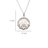 Sterling Silver Mother of Pearl Claddagh Necklace