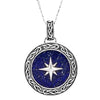 Sterling Silver Men’s Celtic Lapis North Star Necklace