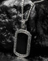 Sterling Silver Men’s Black Onyx Celtic knot Dog Tag Pendant