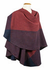 Lambswool Cape | Rust Wine Block