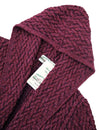 Shawl Hooded Aran Cardigan | Purple