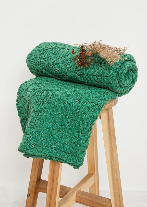 Aran Patchwork Blanket | Kiwi
