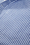 Lee Valley Cotton Grandfather Shirt | Blue Stripe