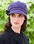 Mucros Newsboy Cap | Purple Herringbone