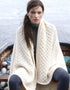 Aran Honeycomb Wool Throw | Natural