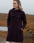 Aran Crafts Chunky Collar Coat | Plum