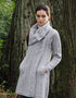 Aran Crafts Chunky Collar Soft Grey Coat