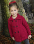 Girls Aran Double Breasted Coat | Red