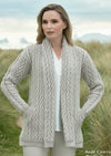 Aran Crafts Herringbone Edge to Edge Cardigan | Stone Mix