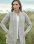 Herringbone Edge to Edge Aran Cardigan | Stone