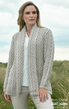 Aran Crafts Herringbone Edge to Edge Cardigan | Stone Mix