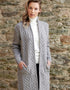 Aran Crafts Celtic Braid Edge To Edge Coat | Grey