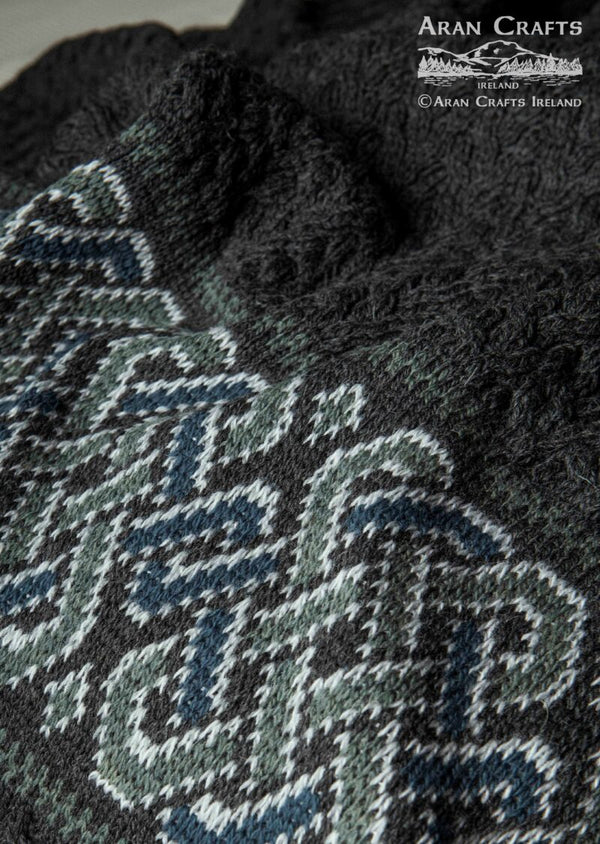 Aran Celtic Charcoal Throw
