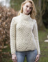 Aran Irish Cable Knit Side Zip Jacket | Natural