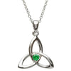 Trinity Knot Green Necklace