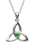 Trinity Knot Green Necklace