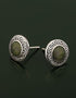 Connemara Marble Round Celtic Stud Earrings