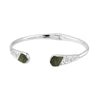 Solvar Connemara Marble Trinity Knot Hinged Bangle