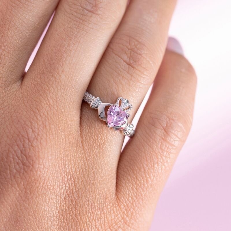October Claddagh Birthstone Ring