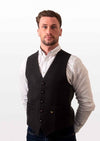 Donegal Tweed Black Waistcoat