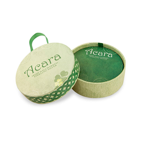 Sterling Silver Crystal Trinity Knot Pendant