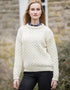 Unisex Aran Crew Neck Merino Sweater | Traditional Irish Knitwear