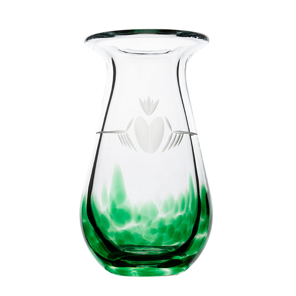 Claddagh Irish Glass Medium Vase