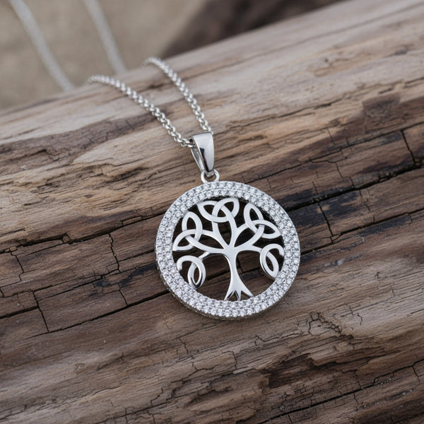 Silver Celtic Tree Of Life Necklace