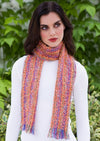 Mucros Orange Mohair Viscose Scarf