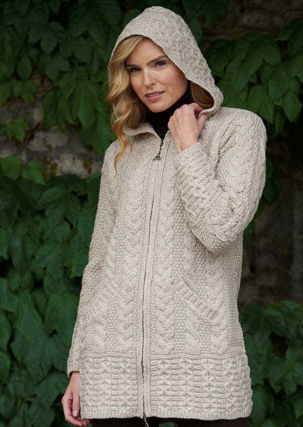 Aran Hooded Cardigan