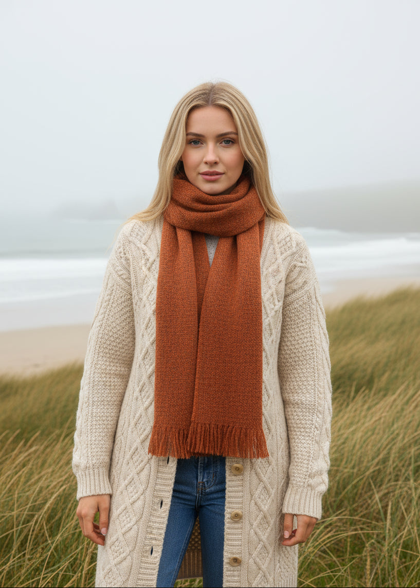 Mucros Orange Islander Scarf