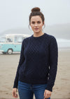 Irelands Eye Women's Blasket Navy Aran Sweater