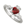 January Birthstone Claddagh Ring