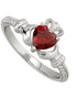 January Birthstone Claddagh Ring