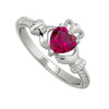 Solvar July Ruby Claddagh Birthstone Ring s2106207