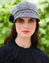 Mucros Gray Herringbone Newsboy Hat