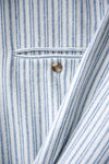 Lee Valley Flannel Grandfather Shirt | Blue Ivory Stripe
