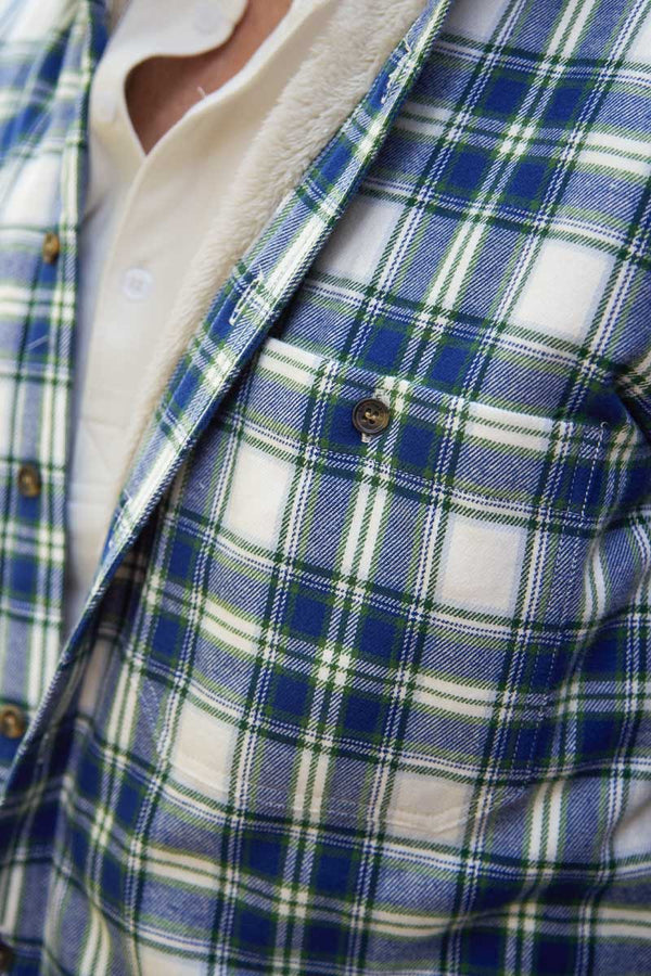 Lee Valley Fleece Lined Shirt | Blue Tartan