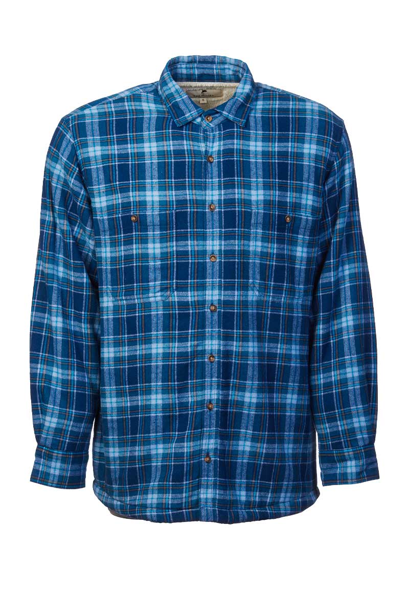 Lined Flannel Shirt Men’s Blue Navy Check