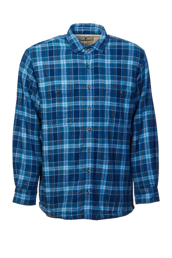 Lined Flannel Shirt Men’s Blue Navy Check