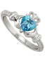 March Claddagh Birthstone Ring