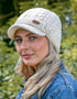 Erin Aran Cable Peak Hat | Natural