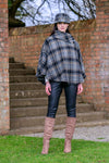 Mucros Black Gray Poncho